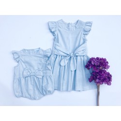Blue Spring Girls Dress Ortensia ::: Mexican Ethical Brand for Modern Child