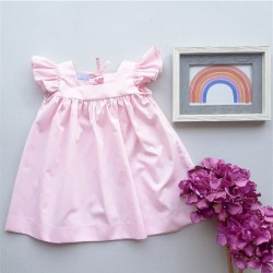 Vestido Rosa Palo para Niñas ::: Marca Mexicana Sustentable para Niños