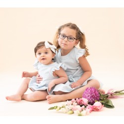 Blue Spring Girls Dress Ortensia ::: Mexican Ethical Brand for Modern Child