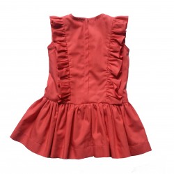 Vestido Ruffles Coral :::  Marca Mexicana Sustentable para Niños