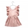 Girls Pink Polka Dots Ruffles Dress