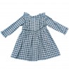 Girls Olive Gingham Dress Flannel Dress for Winter Days